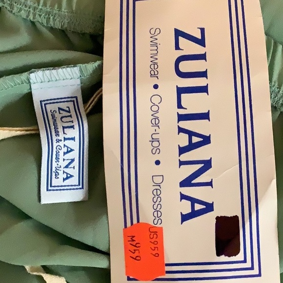 Zuliana Size M Green Sheer Elastic Waist Pants. Made In USA. New With Tags - Picture 4 of 4